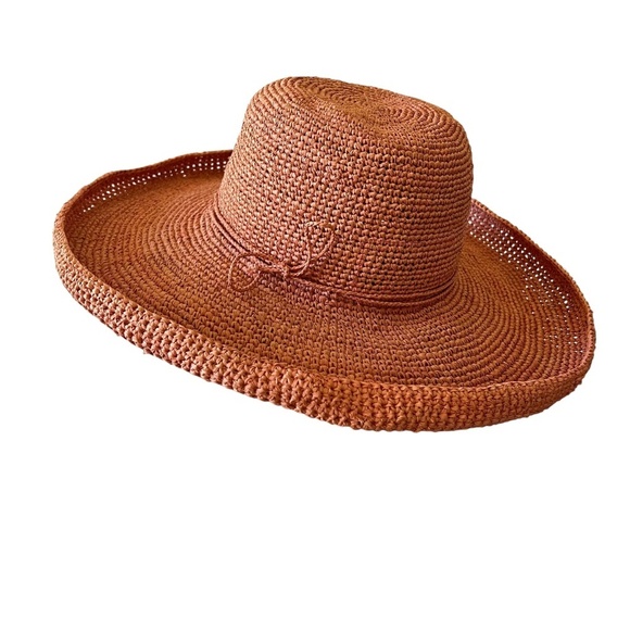 SANS ARCIDET MAGNOLIA HAT WIDE BRIM BEACHY COASTAL GRANDMA TRADITIONAL HANDMADE - Picture 2 of 13